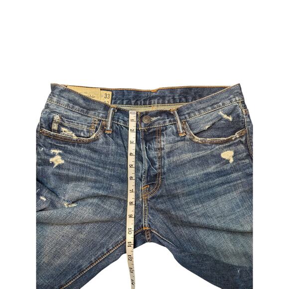Abercrombie & Fitch Cut Off Jorts Size 33 Denim Jean Shorts Frayed Hem Mens S - Picture 9 of 13